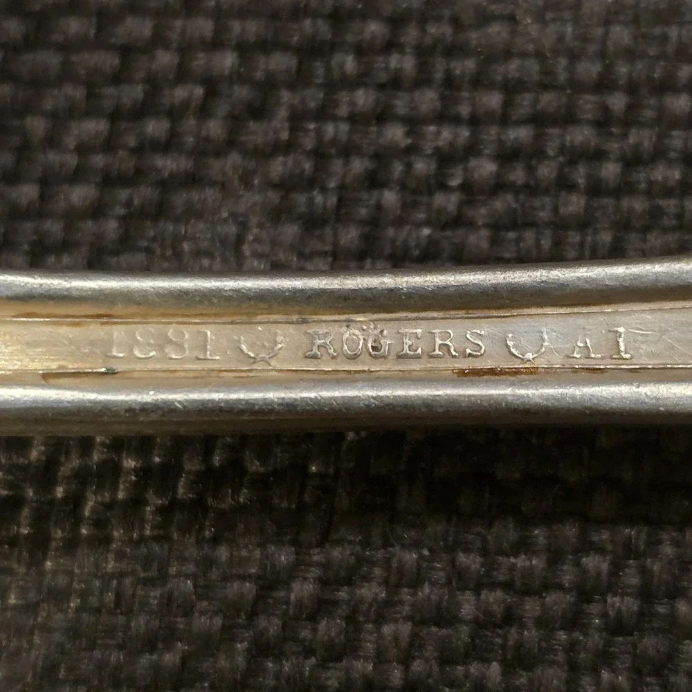 X6 Oneida GRECIAN Silverplate Tablespoosn 1881 Rogers Greek Key Flatware 7 1/4